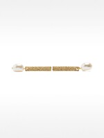 Pendientes De Barra Con Perlas dorado