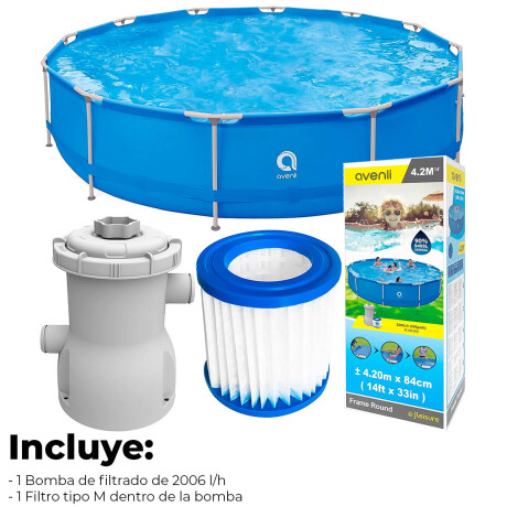 Piscina Jilong Estructural 9495 L 420X84cm C/ Filtro Piscina Jilong Estructural 9495 L 420X84cm C/ Filtro