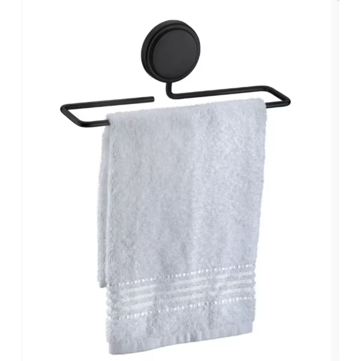 Toallero Adhesivo 25 Cm Negro Mate 