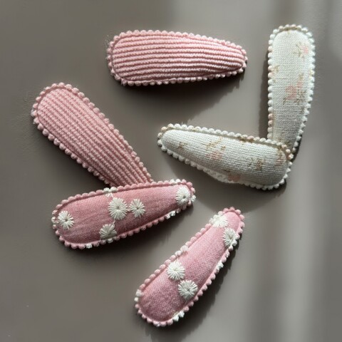 Broches Tic Tac Pattern Rosa X 6