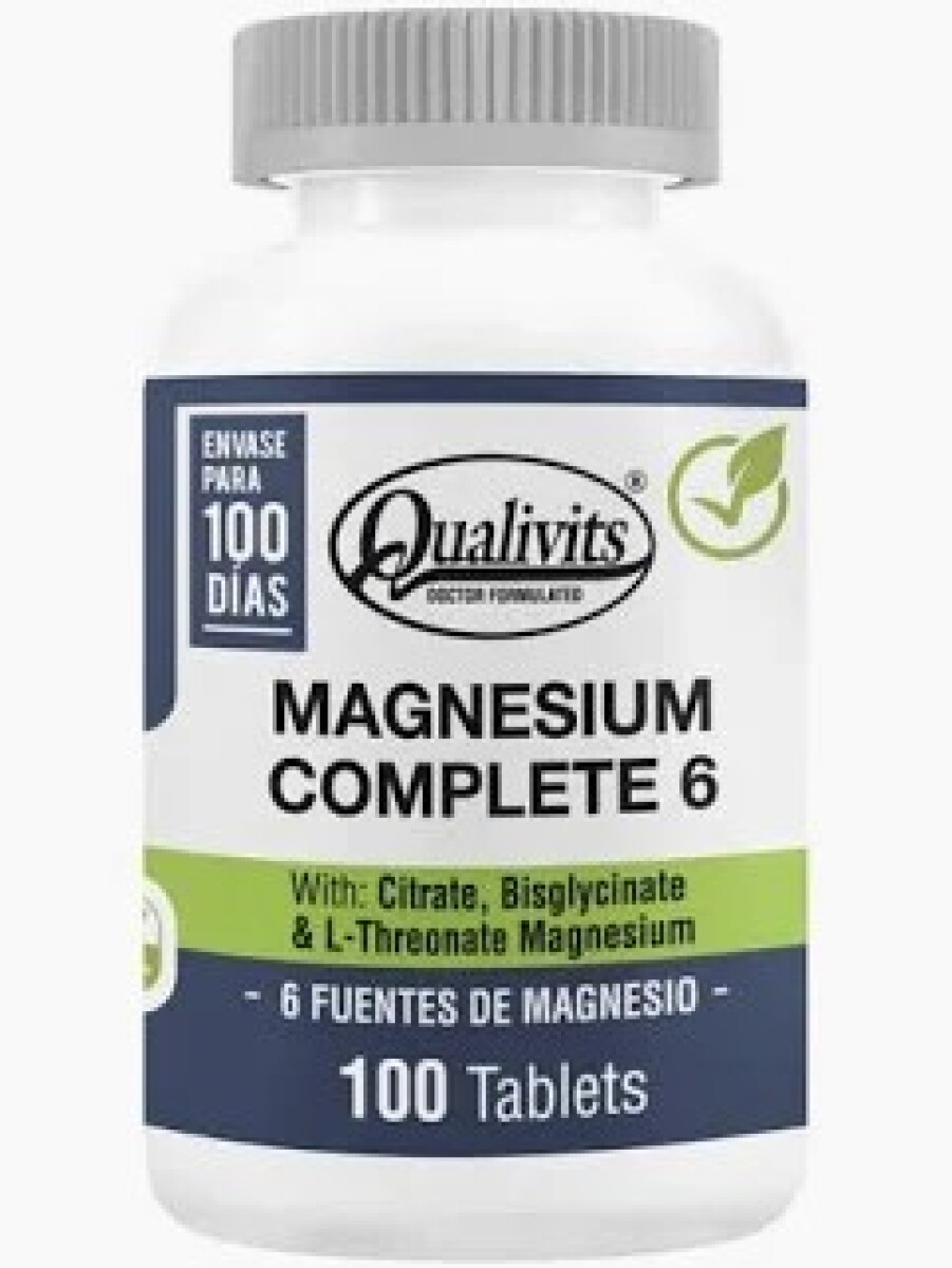 Magnesium Complete 6 | 100 Tabletas - Qualivits 
