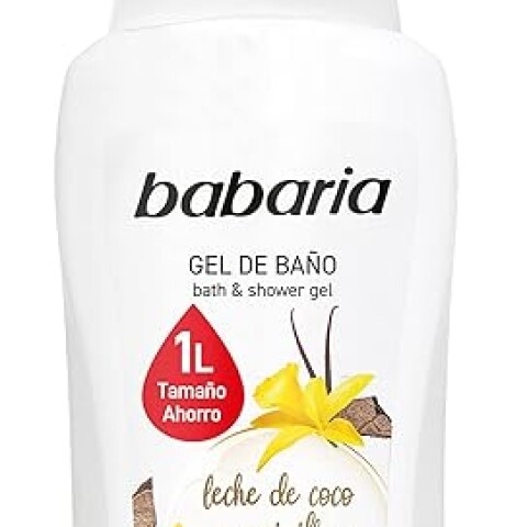 Gel de Ducha Babaria Leche de Coco y Vainilla Frasco 1L Gel de Ducha Babaria Leche de Coco y Vainilla Frasco 1L