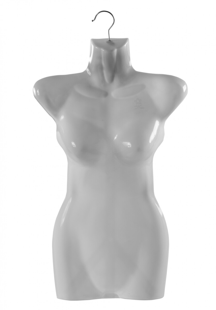 Maniquí Femenino De Torso Plástico Con Percha - Blanco