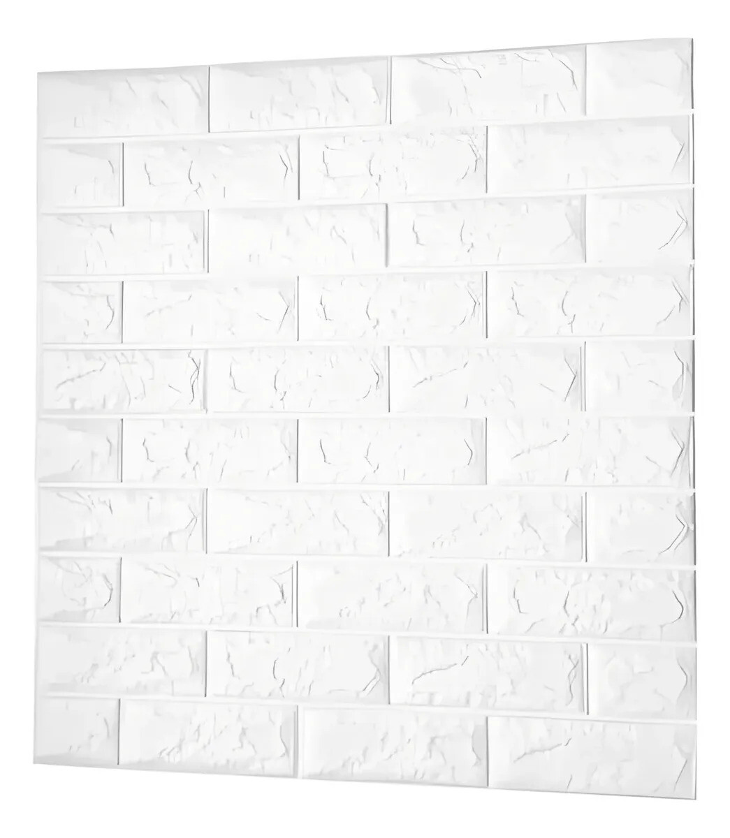 Placas adhesivas 3D imitacion ladrillo blanco. Precio x 10 unidades 