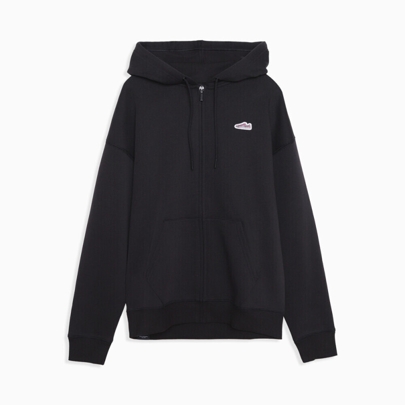 Suede FZ Hoodie Black