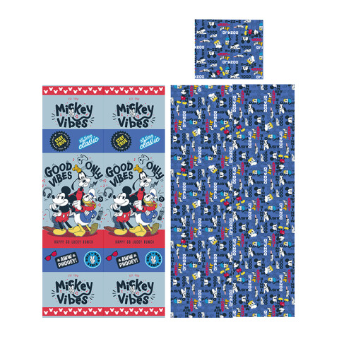 Juego Sábanas Infantiles 1 Plaza 100% Microfibra Mickey