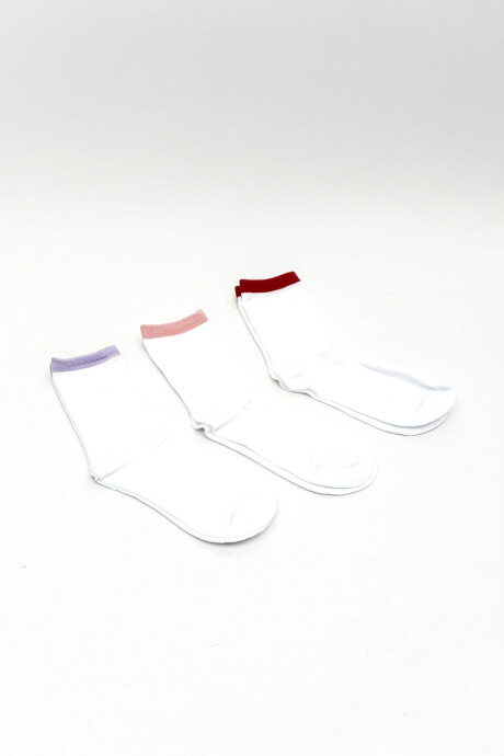 Medias Crew Paste, Pack X 3 Color Unico