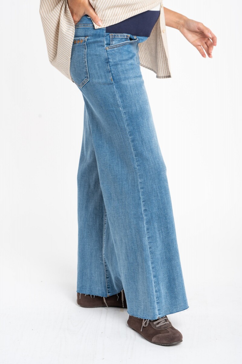 Jean Lemon Mama Flared Wide Leg Denim