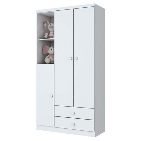 PLACARD ROPERO 4 PUERTAS MDP BLANCO RENATA