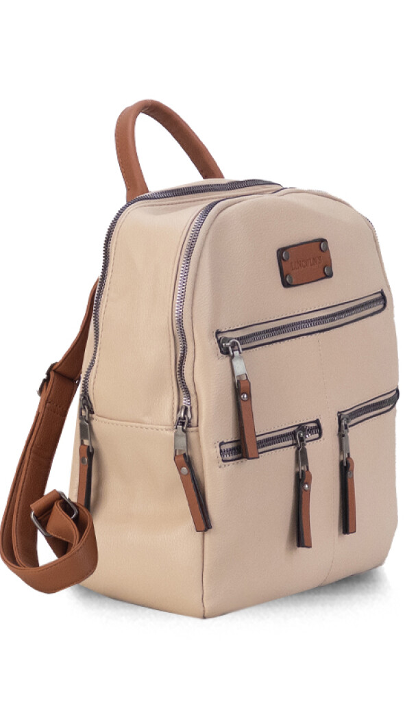 MOCHILA MEMPHIS NUDE C/CARAMELO