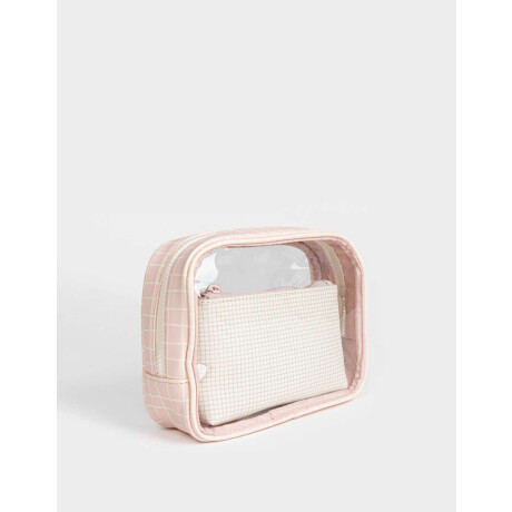 Set De Portacosméticos Bicolor Estampado Rayas