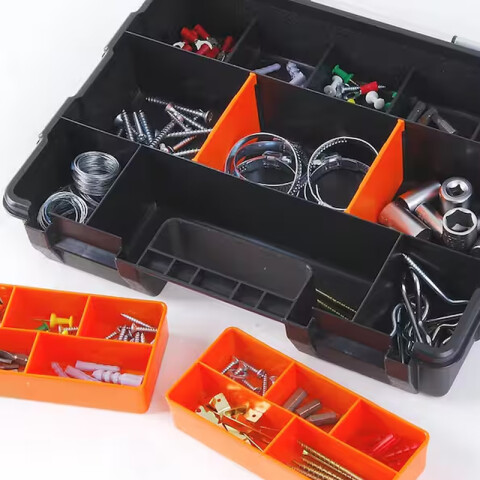 Kit 4 organizadores base negra tapa transparente TT0068