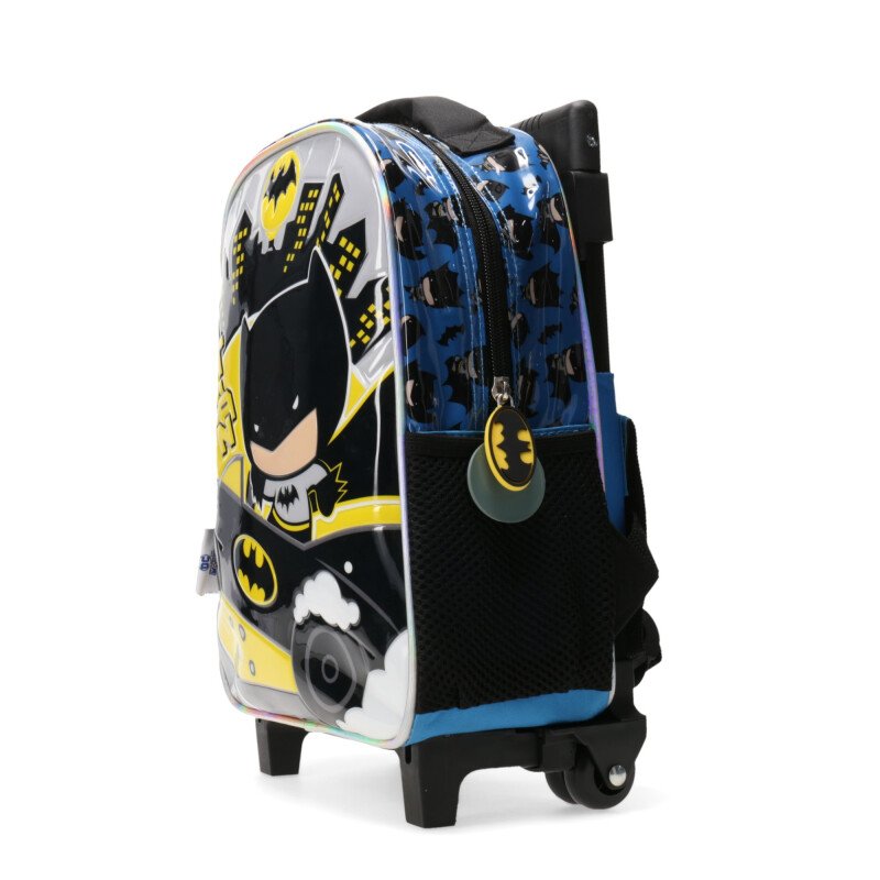 Mochila Batman c/Carro Gris - Amarillo - Azul