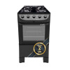 Cocina Mueller Vetro Fratello 4b Color Negro Mate Con Puerta Con Visor 220v Cocina Mueller Vetro Fratello 4b Color Negro Mate Con Puerta Con Visor 220v