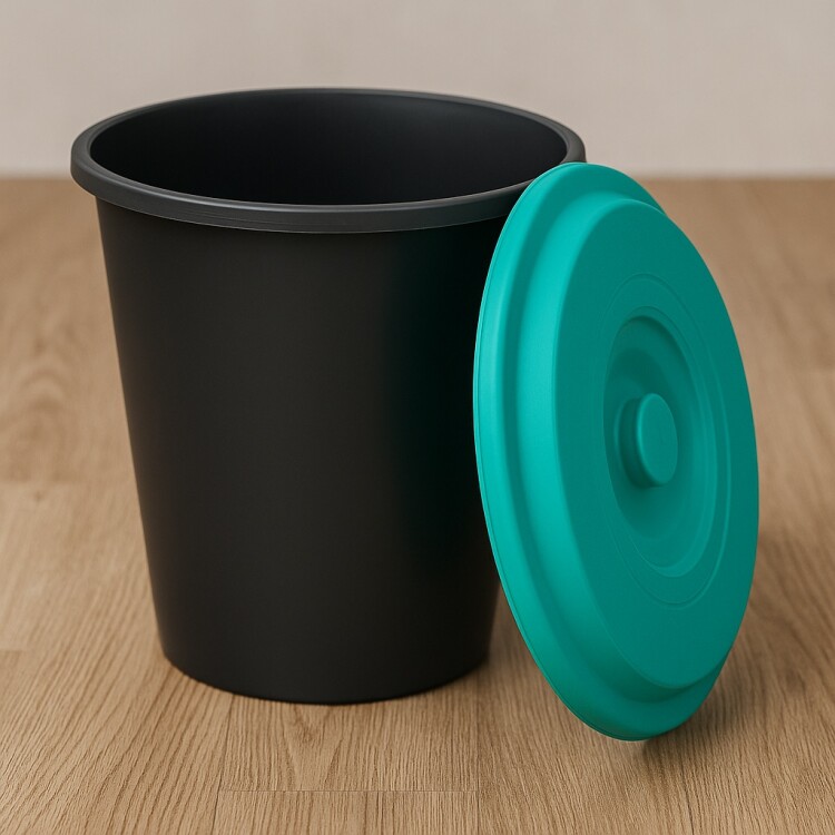 TACHO PAPELERA RESIDUOS 18 LITROS NEGRO