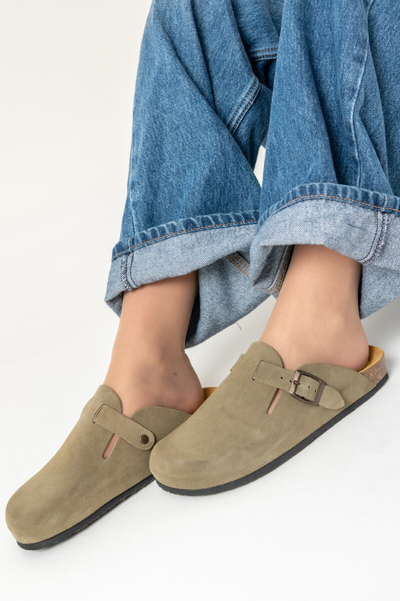 Zueco plakton mujer Verde