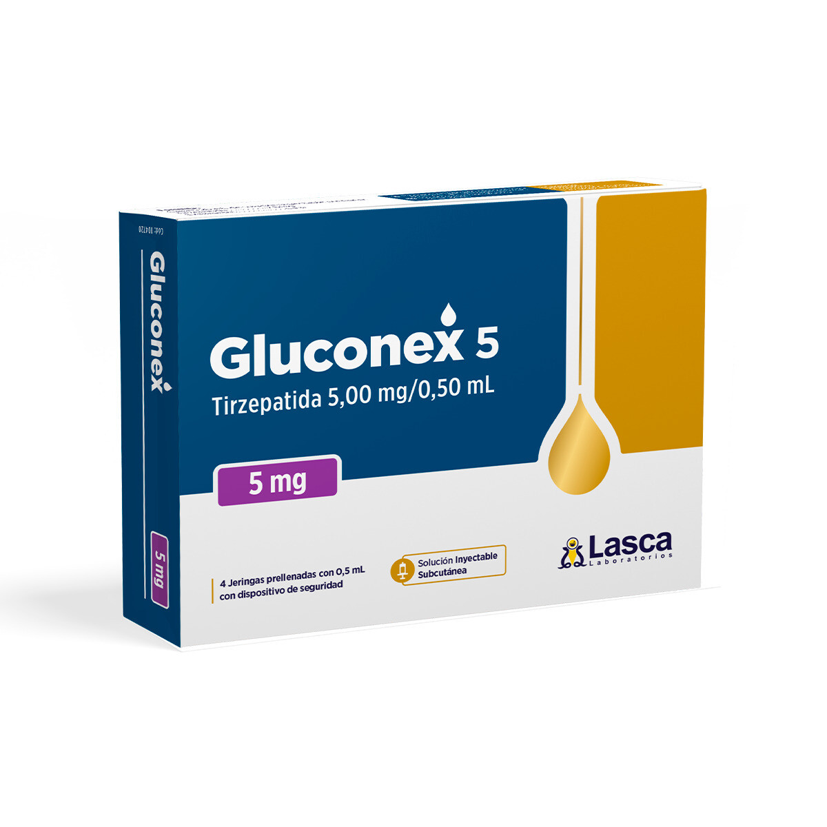 GLUCONEX 5 MG CJ X 4 JERINGA PRELL. 