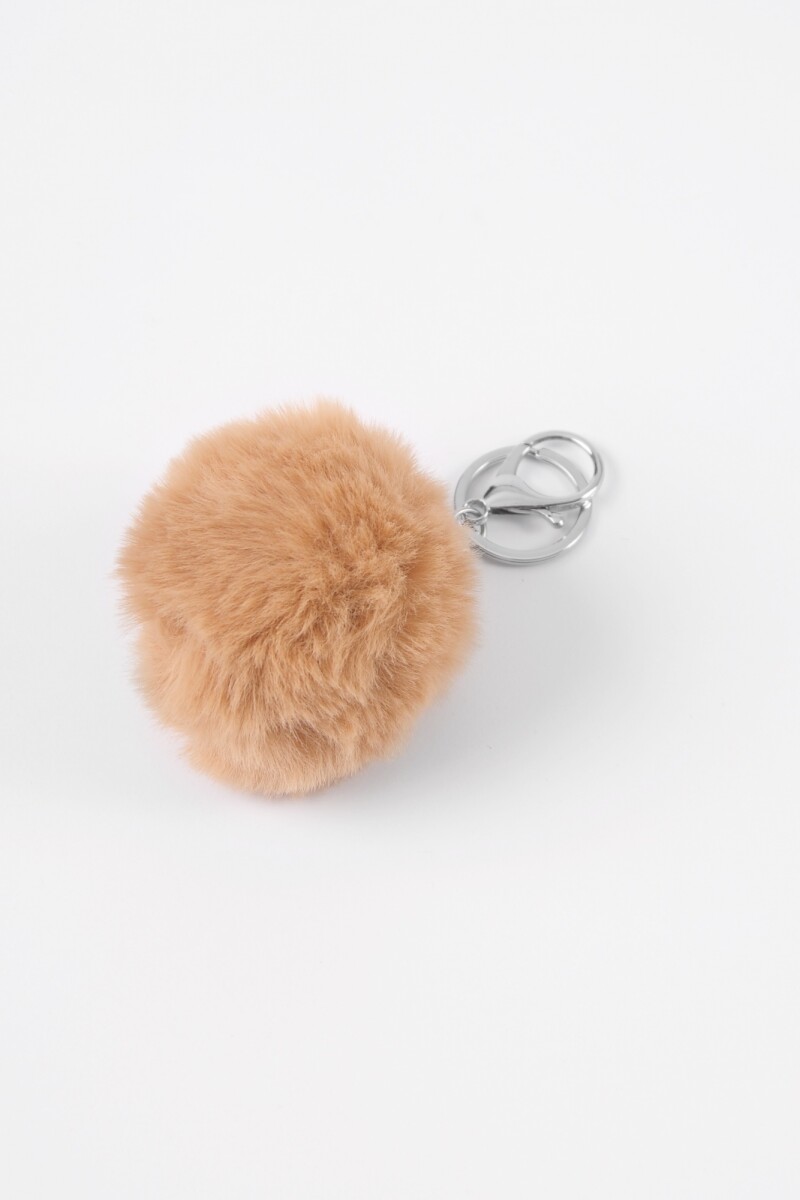 Llavero con pom-pom BEIGE