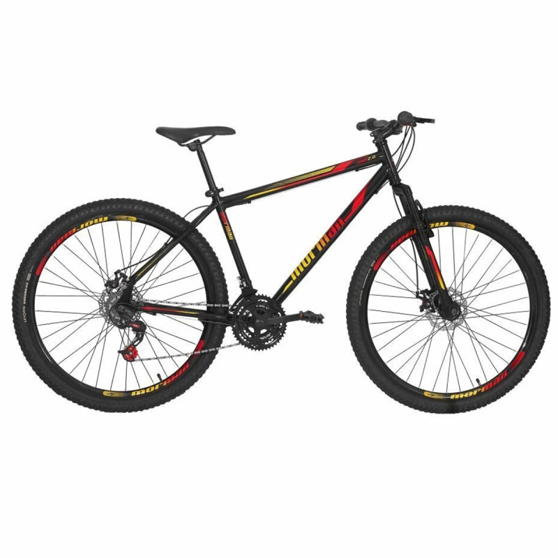 BICICLETA MORMAII VARON RODADO 29 SUSP DISK BRAKE NEGRA ROJO Y AMARILLO Bicicleta Mormaii Varon Rodado 29 Susp Disk Brake Negra Rojo Y Amarillo