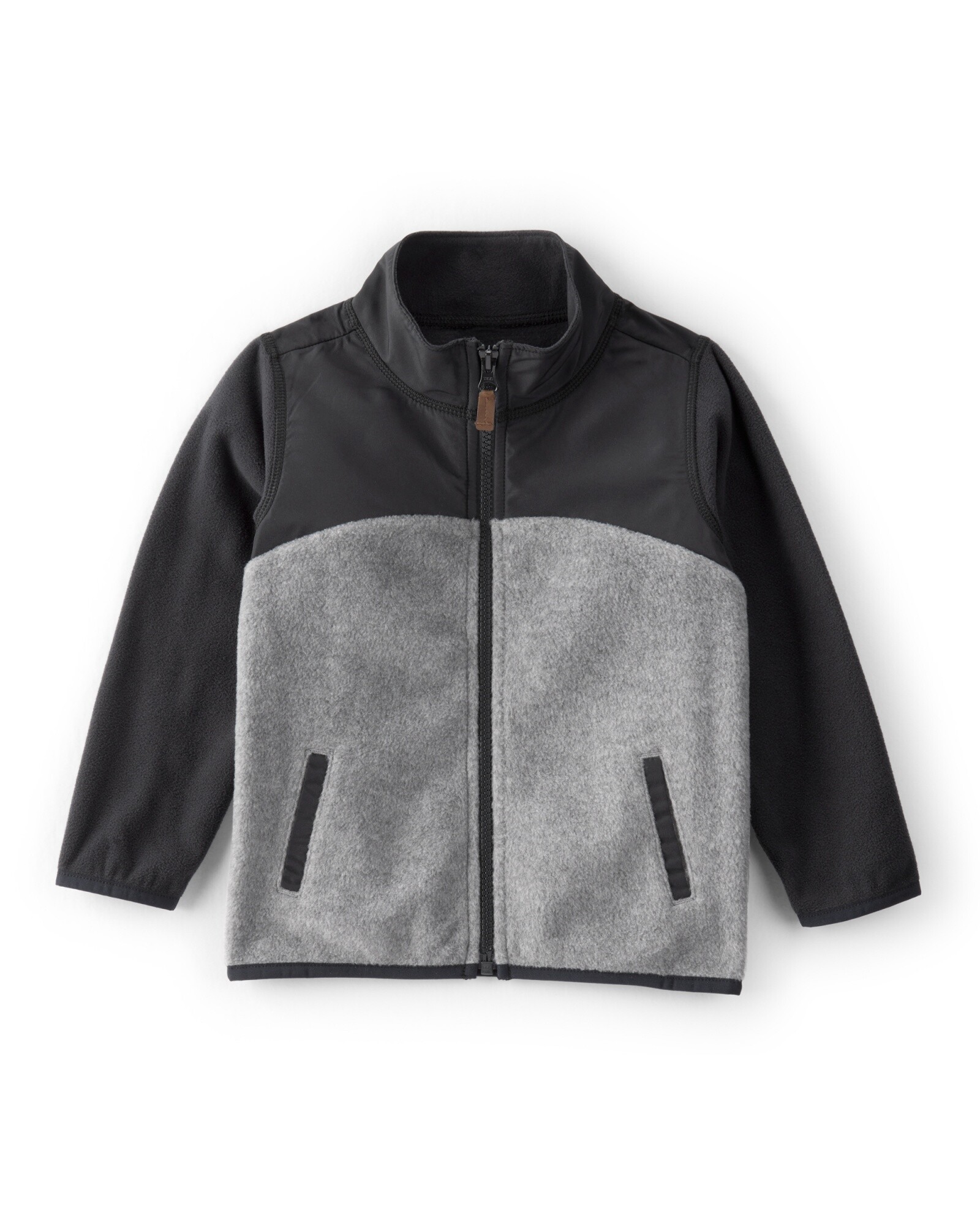 Campera de polar, diseño colorblock. Talles 2-5T Sin color