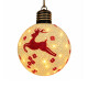 Esfera de Navidad Diseño Reno con Luz Reno Rojo