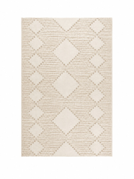 ALFOMBRA VELUTO ROMBOS BEIGE
