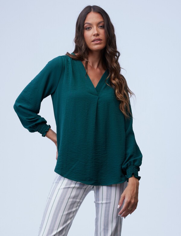 Blusa Frunces VERDE