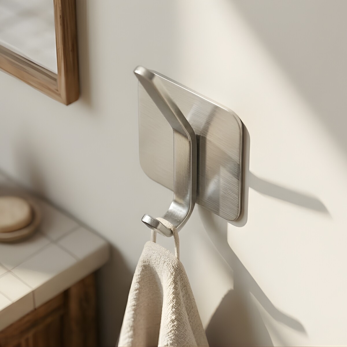 Perchero adhesivo gancho acero inoxidable - INOX 