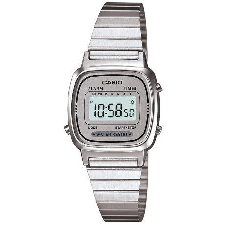 Reloj Digital para Mujer Casio LA670WA Resistente al Agua Gris