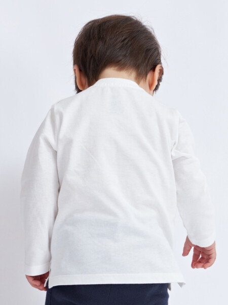 Remera manga larga básica Blanco