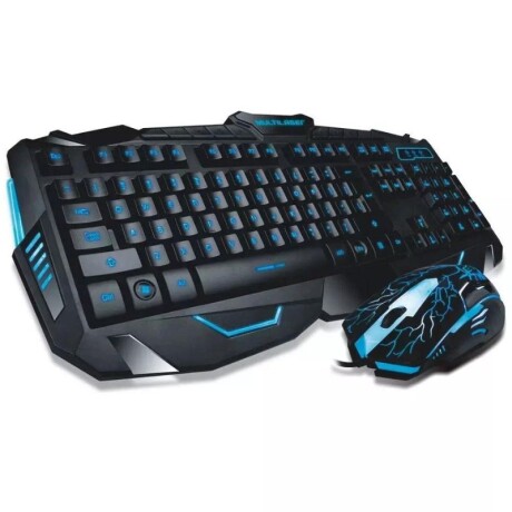 COMBO TECLADO Y MOUSE GAMER NEGRO Y AZUL - MULTILASER TC195 COMBO TECLADO Y MOUSE GAMER NEGRO Y AZUL - MULTILASER TC195