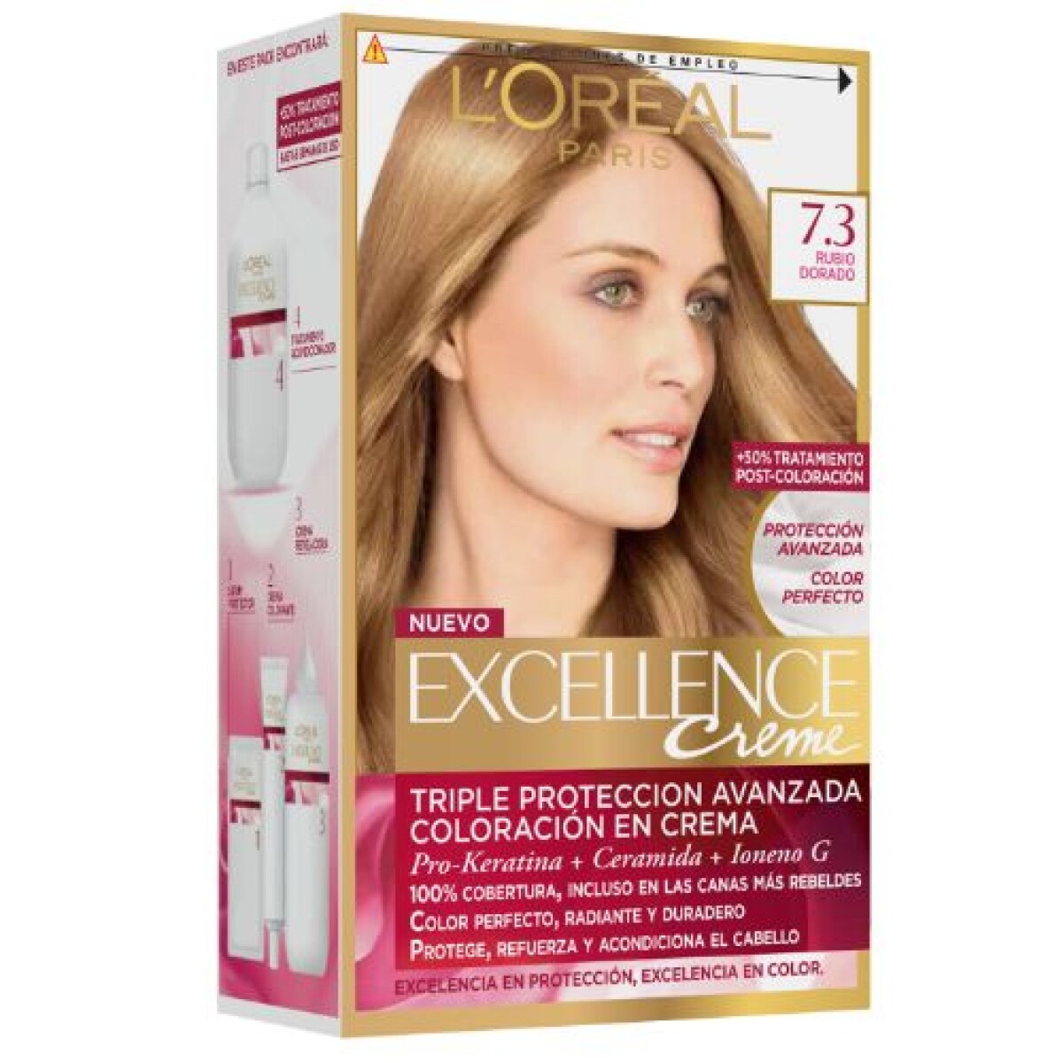 Tinta L’Oréal Excellence Nº7.3 Rubio Dorado 50ml – Coloración Duradera