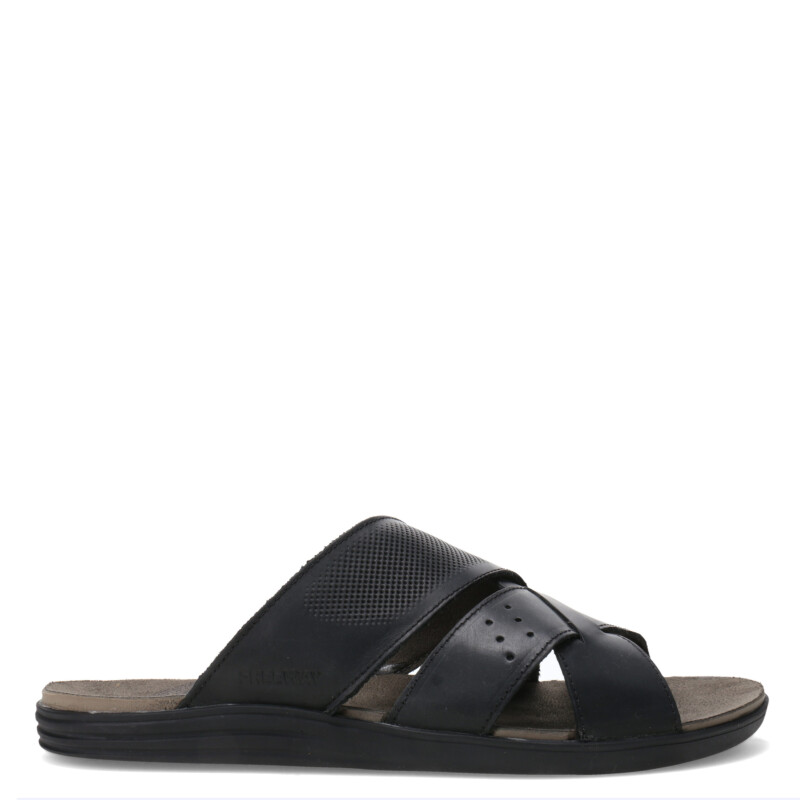 Sandalia de Hombre Freeway Casual Negro (Cuero Graso)