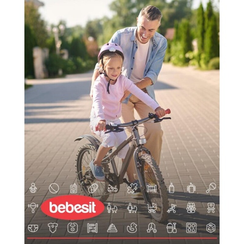 Bicicleta Bebesit Queen rodado 16" con rueditas y canasto Violeta