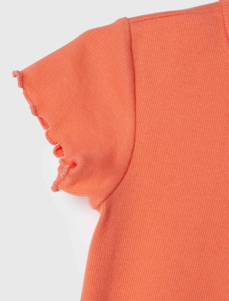 BLUSA INFANTIL CON BOTONES NARANJA