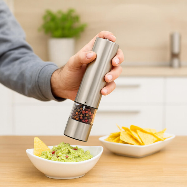 Salero Pimentero Molinillo Electrico Condimentos Acero Inoxidable X 2 Unidades Color Plateado Imback Salero Pimentero Molinillo Electrico Condimentos Acero Inoxidable X 2 Unidades Color Plateado Imback