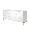 Cómoda Aparador Jasper 1.82 White Gloss Gold