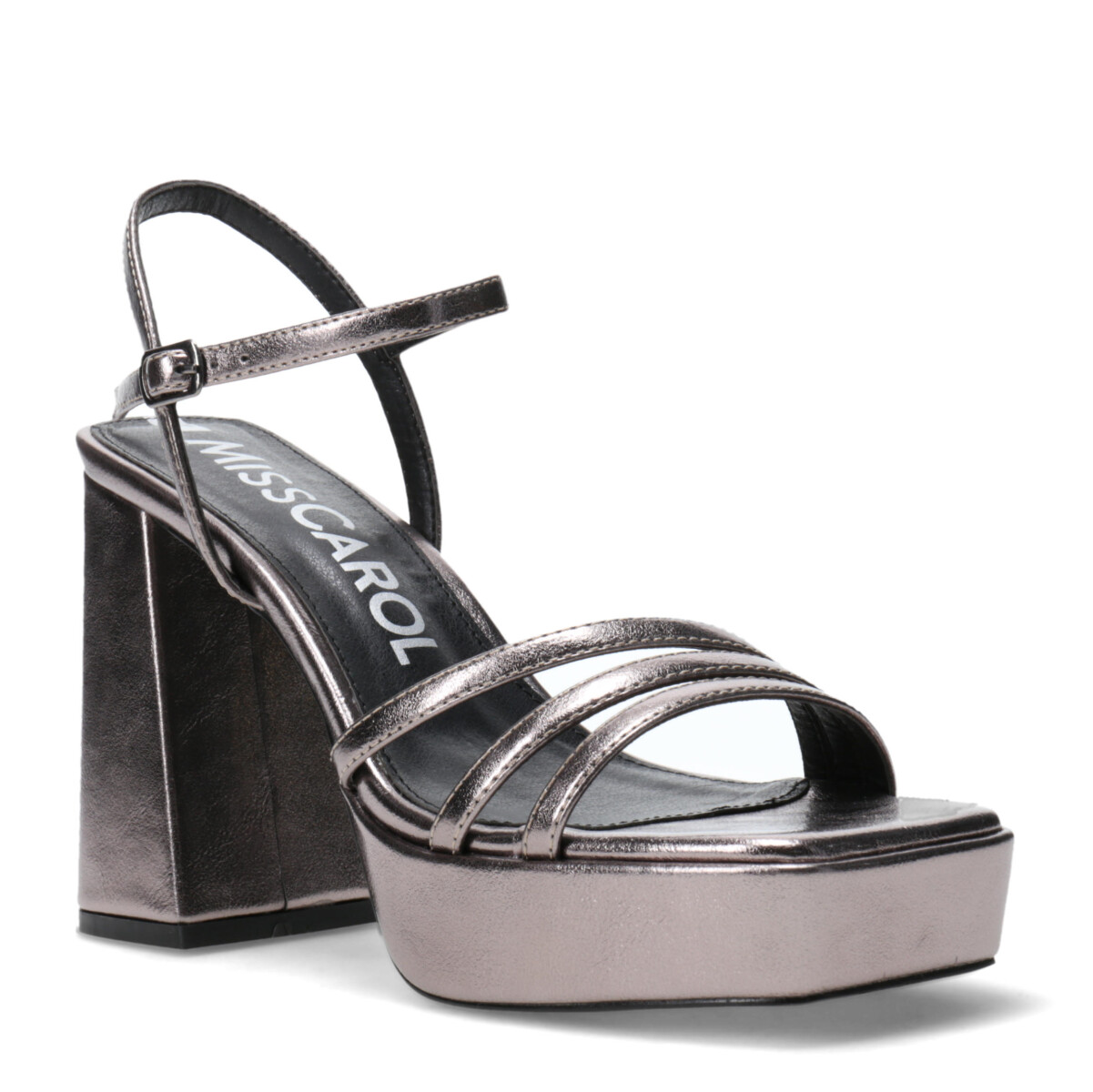 Sandalias de Mujer Miss Carol JAKAR de fiesta con taco - Peltre 