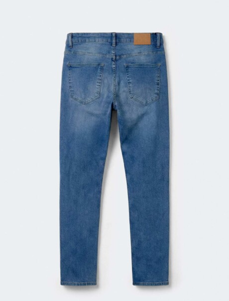 PANTALONES VAQUEROS AJUSTADOS BÁSICOS CON ELASTANO AZUL