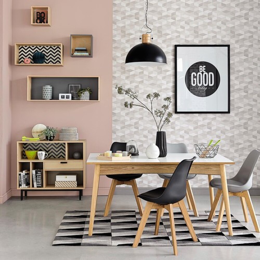SILLA HABITARE TIPO EAMES NEGRA Silla Habitare Tipo Eames Negra