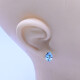 Caravanas oro 18k con topacios azules oval engarce 4 puntas. Caravanas oro 18k con topacios azules oval engarce 4 puntas.