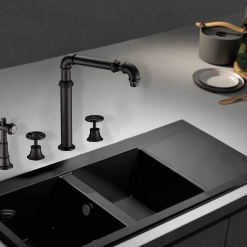 Griferia De Cocina Bimando Hann NEGRO