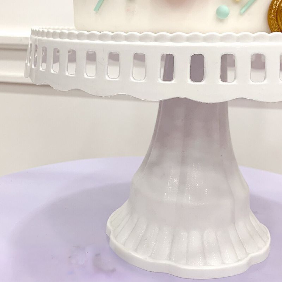 Soporte de Torta Blanco 