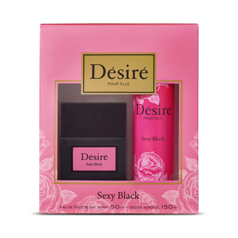 Desire Sexy Black Eau De Toilette 50ml + Desodorante 150 Ml Desire Sexy Black Eau De Toilette 50ml + Desodorante 150 Ml