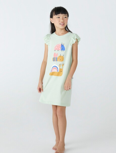 CAMISÓN INFANTIL CON ESTAMPA VERDE
