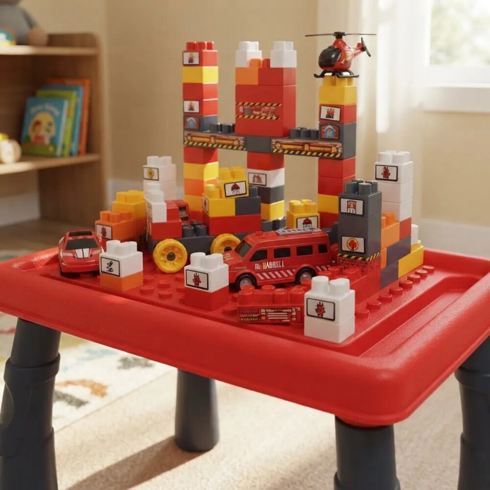 Mesa de bloques construccion P&F bomberos