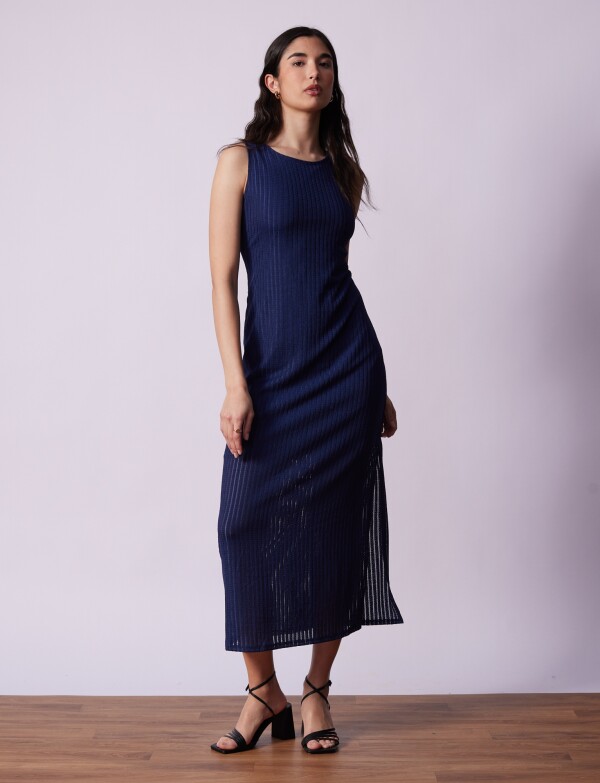 Vestido Maxi Lineas AZUL