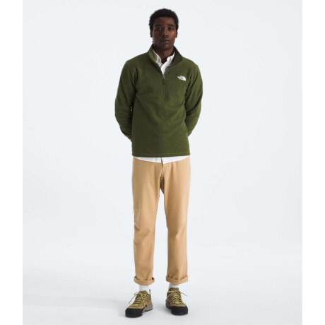 Buzo Polar Textured cierre de 1/4 hombre Woodland Green Heather