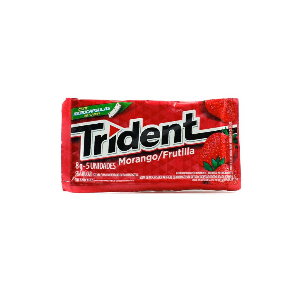 TRIDENT MORANGO PAQ. X 8,5 GR. única