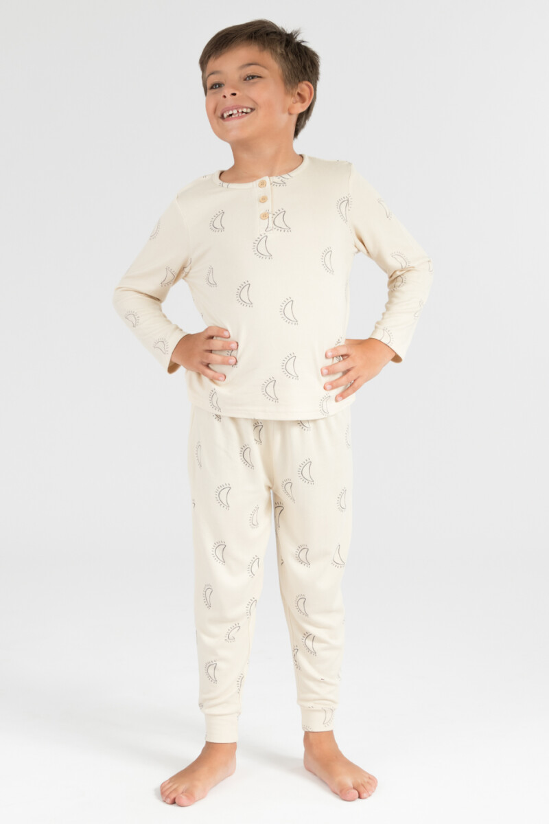 Pijama april mini - Beige 